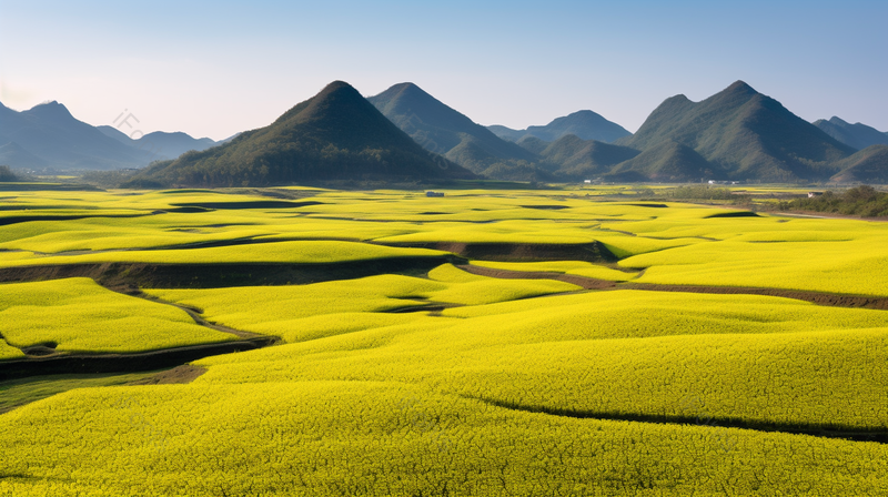 绿色油菜花基地摄影实拍,高清,摄影图,摄影图片,图片大全,摄影图免费下载